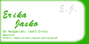 erika jasko business card